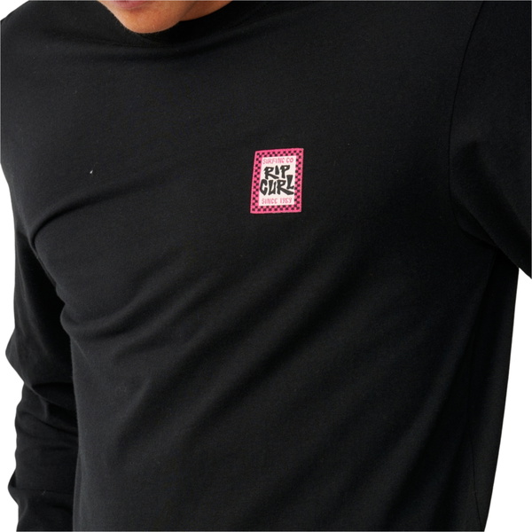 2026 Rip Curl Mens Streamline Badge Long Sleeve T-Shirt 13UMTE - Black